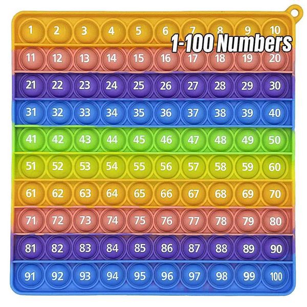Learn 1-100 Numbers Figures Counting Pop Toy Math Games Math Teaching Manipulatives Montessori Educational Toys for School KidsY240821