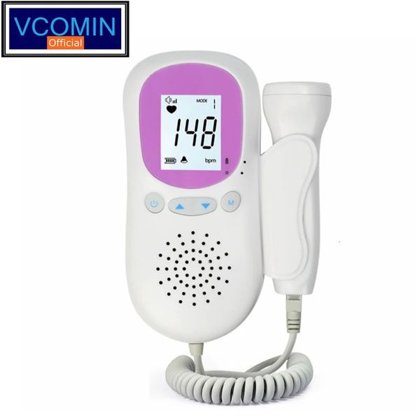 Vcomin Fetal Doppler Hand-hold Pocket Portable Sound Baby Heart Pregnancy Ultrasound Fetus Detector hine Monitor Hire 240219