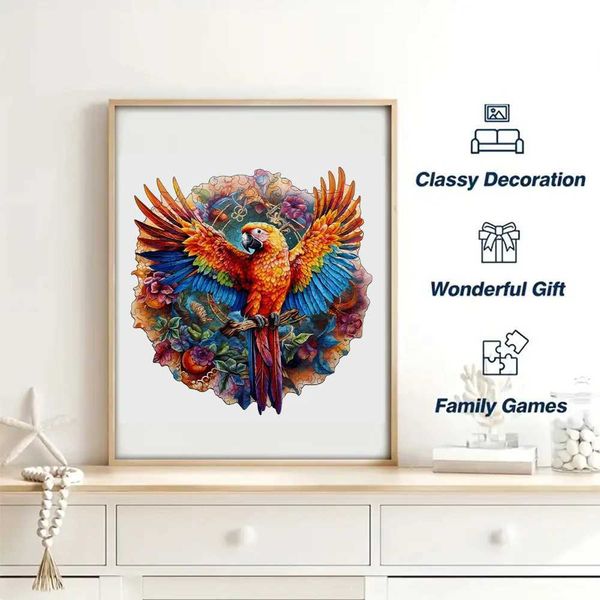 Puzzles Beautiful Hummingbird Wooden Puzzle - Perfect Home Decoration and Holiday Gift Creative Puzzle for Adults and Childrens Puzzle