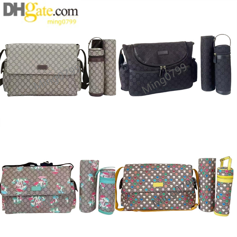 Baby diaper bags nappy bag fashion designer shoulder bag luxury mummy large diapering pram bag nylon change changing bags babies carrier mat bottle