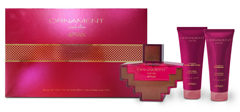Afnan Ornament Purple - EDP 100 ml + shower gel 100 ml + body cream 100 ml