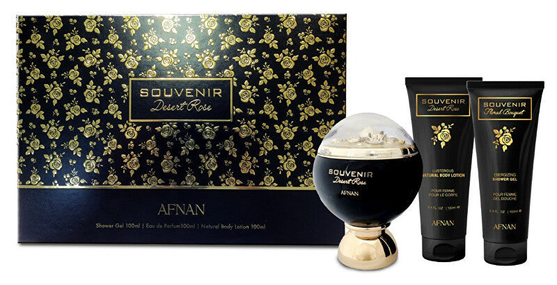 Afnan Souvenir Desert Rose - EDP 100 ml + shower gel 100 ml + body cream 100 ml