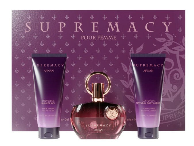 Afnan Supremacy Purple - EDP 100 ml + shower gel 100 ml + moisturizing body cream 100 ml