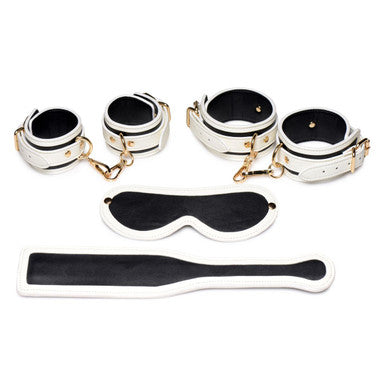 Kink in the Dark Glowing Cuffs, Blindfold, and Paddle Bondage Set