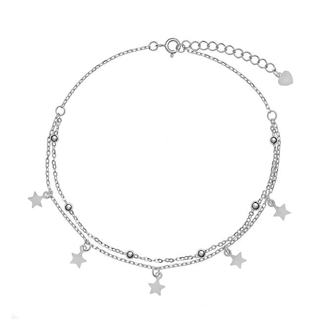 Again jewelry Silver leg bracelet with stars AJNH0006