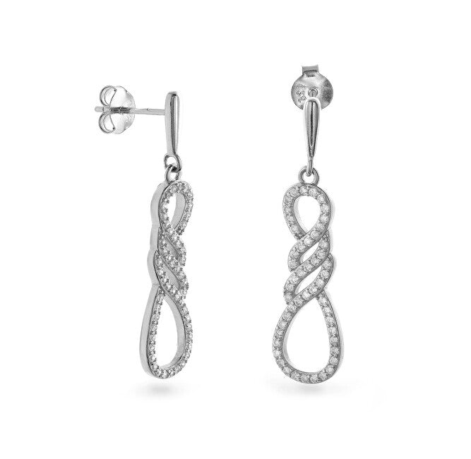 Again jewelry Boucles d'oreilles pendantes tendance en argent et oxyde de zirconium AJNS0030