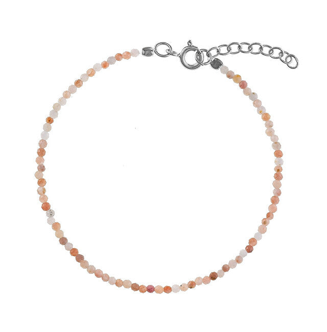 Again jewelry Orange Moonstone Bead Bracelet AJKNR002