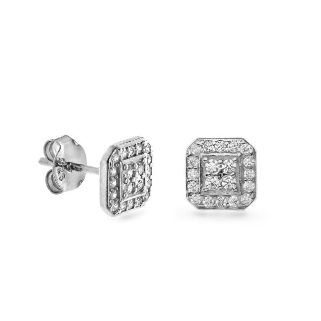 Again jewelry Cercei fashion din argint cu zirconiu transparent AJNS0009