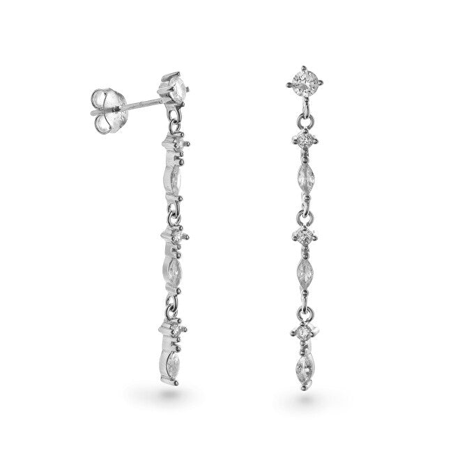 Again jewelry Boucles d'oreilles pendantes en argent avec zircone cubique AJNS0011
