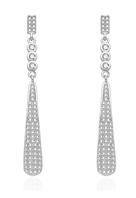 Agato Boucles d'oreilles pendantes en argent et zircone AGT-E149PW