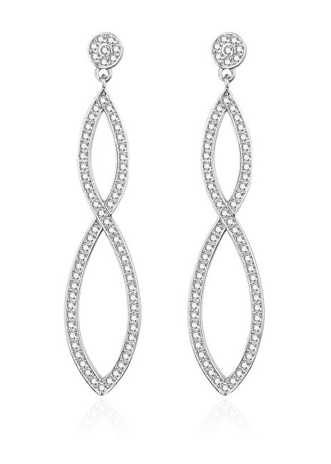 Agato Boucles d'oreilles pendantes élégantes avec zircone AGT-E034PW