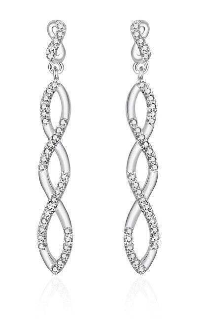 Agato Boucles d'oreilles pendantes scintillantes en zircone AGT-E035PW