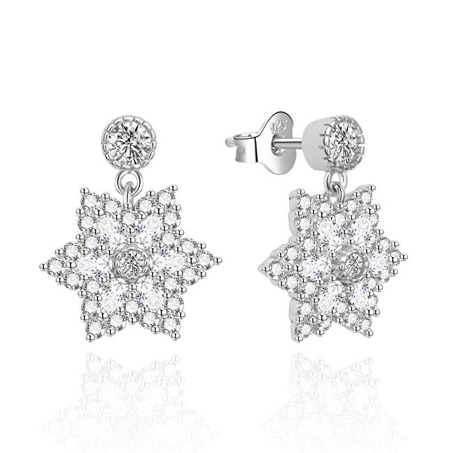 Agato Boucles d'oreilles pendantes fascinantes avec zircone AGT-E012PW