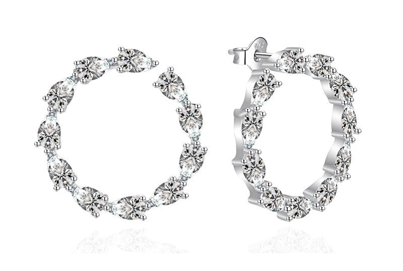 Agato Luxury Hoops Drop Earrings AGT-E037PW