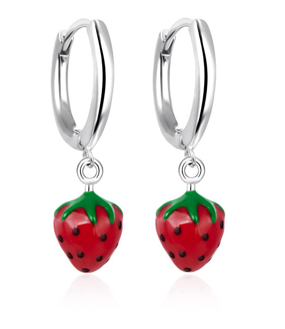 Agato Silber Creolen Erdbeeren AGT-ED020K