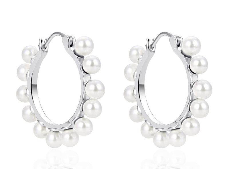 Agato Bagues en argent avec perles véritables AGT-E047K-P