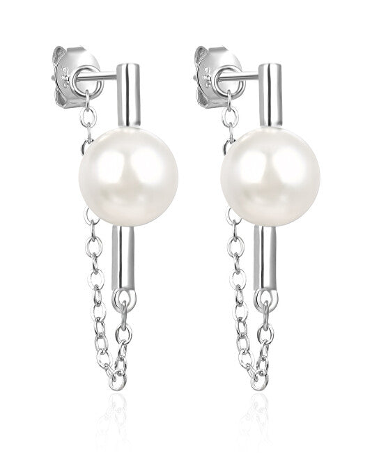 Agato Boucles d'oreilles pendantes en argent et perles d'eau douce AGT-E042P-P