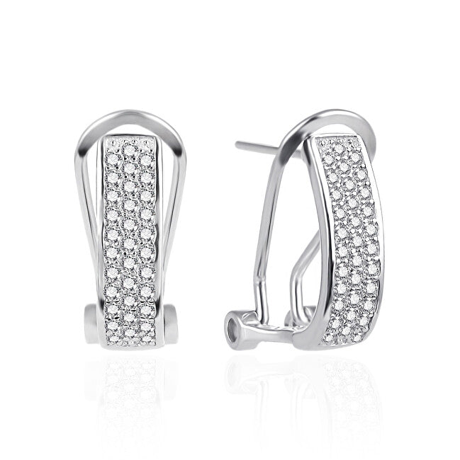 Agato Boucles d'oreilles pendantes en argent avec zircone AGT-E026KKW