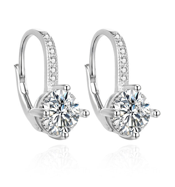 Agato Boucles d'oreilles pendantes en argent avec zircone AGUC3276