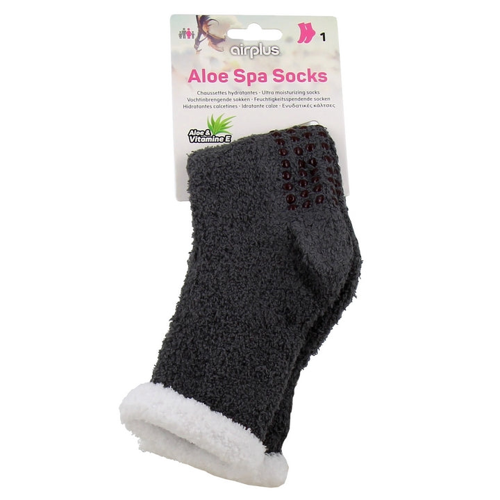 AirPlus Aloe Spa Socks - Fuktighetsgivende sokker - Grå-Hvit farge - One size