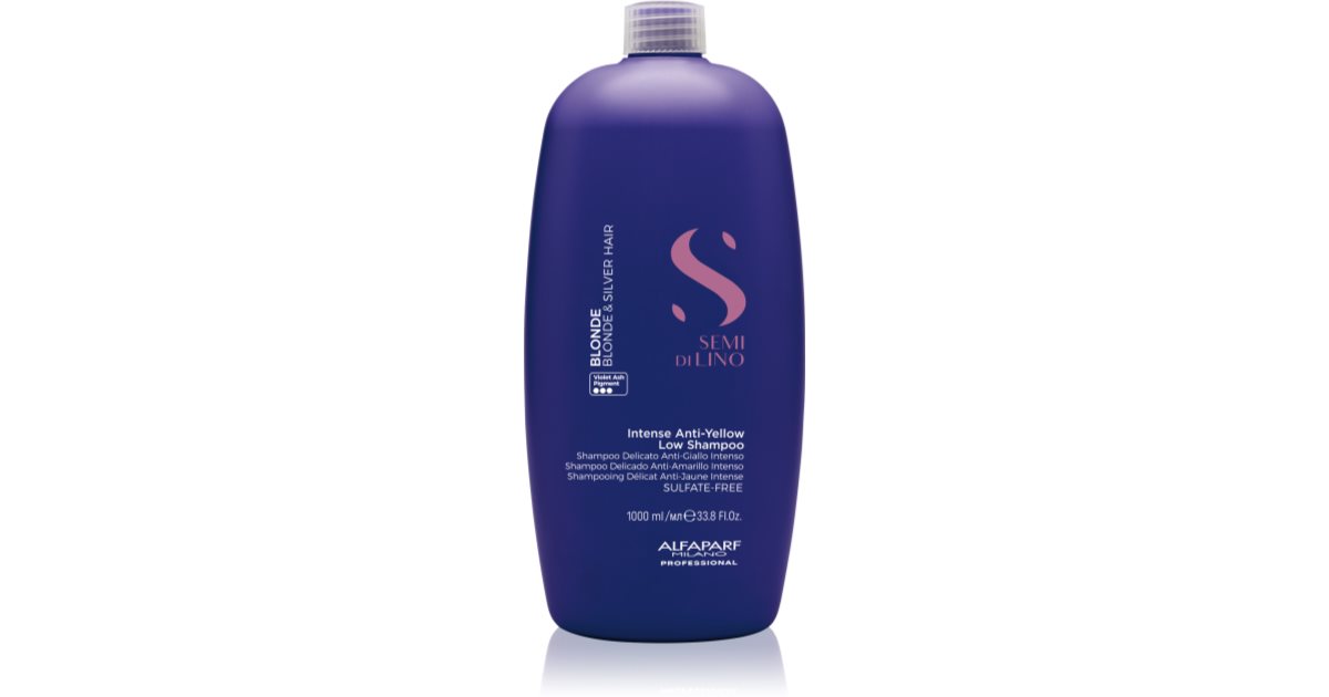 Alfaparf Shampoing Intense Anti-Jaunissement Faible aux Graines de Lin 1000 ml