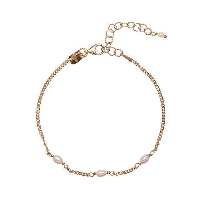 Alisia Elegant gold-plated bracelet with real pearls AL3857-Gold
