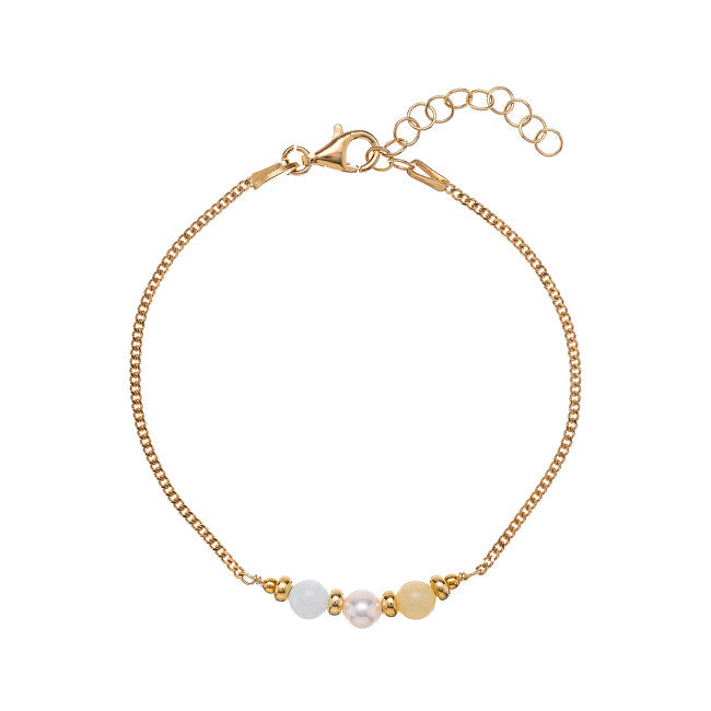 Alisia Delicate gold-plated bracelet with pearl and morganite AL3819-Gold