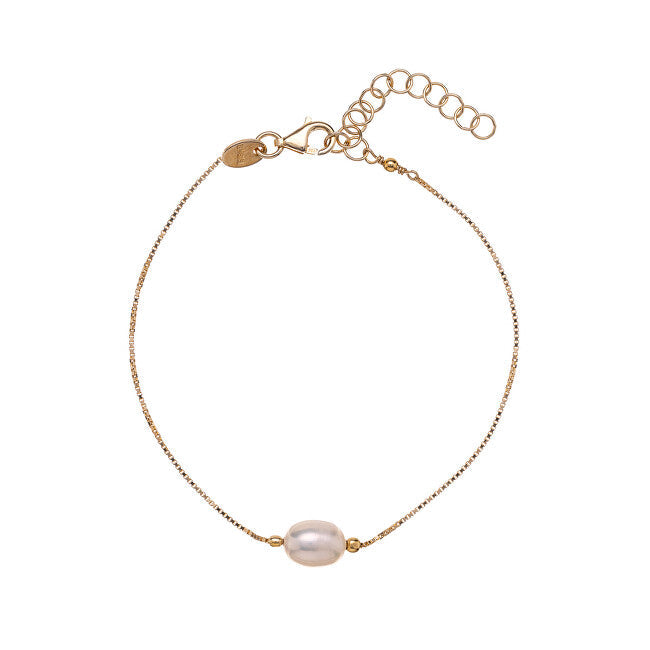 Alisia Bracelet délicat plaqué or avec perle véritable AL3707-Gold
