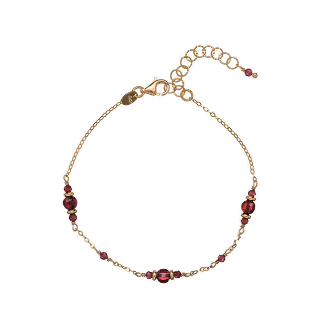 Alisia Garnet Bracelet Gold Plated AL4268-Gold-Garnet