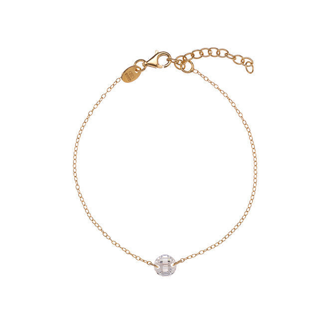 Alisia Gold Plated Bracelet with Cubic Zirconia Beads AL4840-Gold