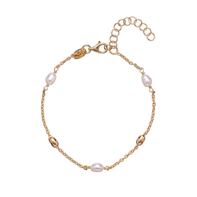 Alisia Fascinating gold-plated bracelet with river pearls AL4135-Gold
