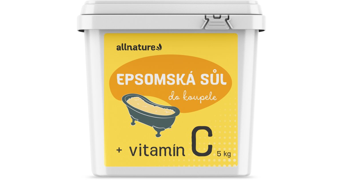 Epsom salt allnature +. C badesalt med C-vitamin 5000 g