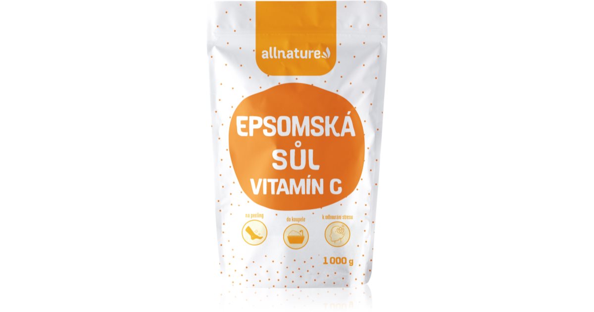 Allnature sare Epsom + sare de baie vitamina C 1000 g