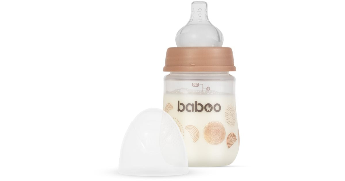 Baboo Anti-kolikk babyflaske anti-kolikk for nyfødte i Australia Naturale, 0 m+ 180 ml