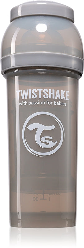 Twistshake Anti-kolikk Pastellgrå babyflaske 260ml