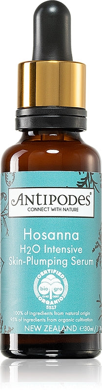 Antipodes Hosanna H₂O Intensivserum aufpolsternd intensive Feuchtigkeitsversorgung für das Gesicht 30 ml