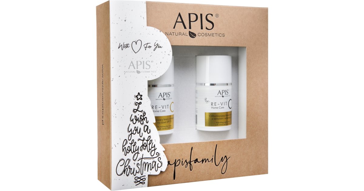 Apis Natural Cosmetics Coffret cadeau Re-Vit C Home Care avec vitamine C 2 pièces
