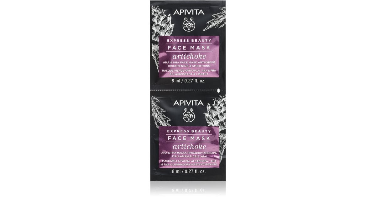 Apivita Express Beauty Artichoke intensive hydrating face mask with AHA Acids 2x8 ml