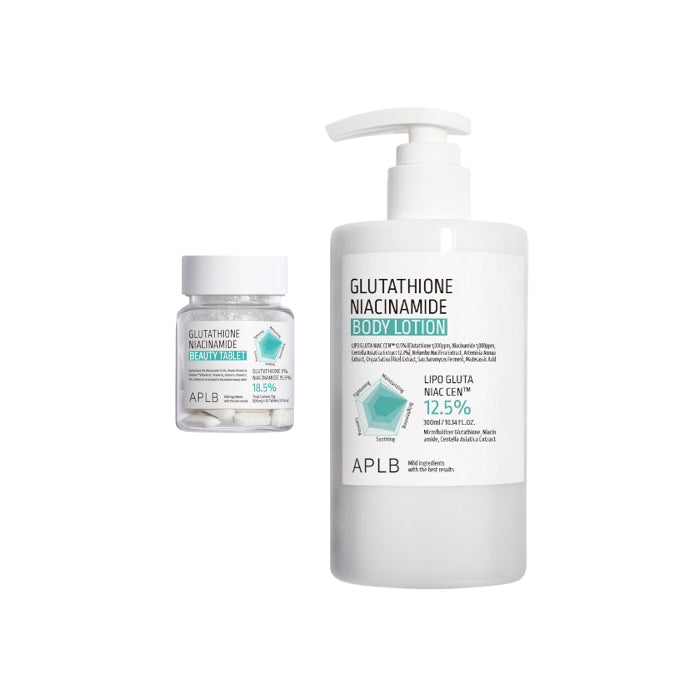 APLB - Glutathione Niacinamide Beauty Tablet - 30ea & Body Lotion - 300ml Set