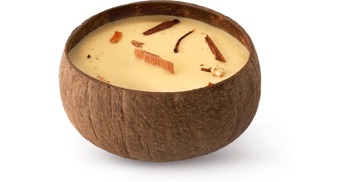 Tropicandle Æble- og kanelduftlys med trævæge med trævæge 350 ml