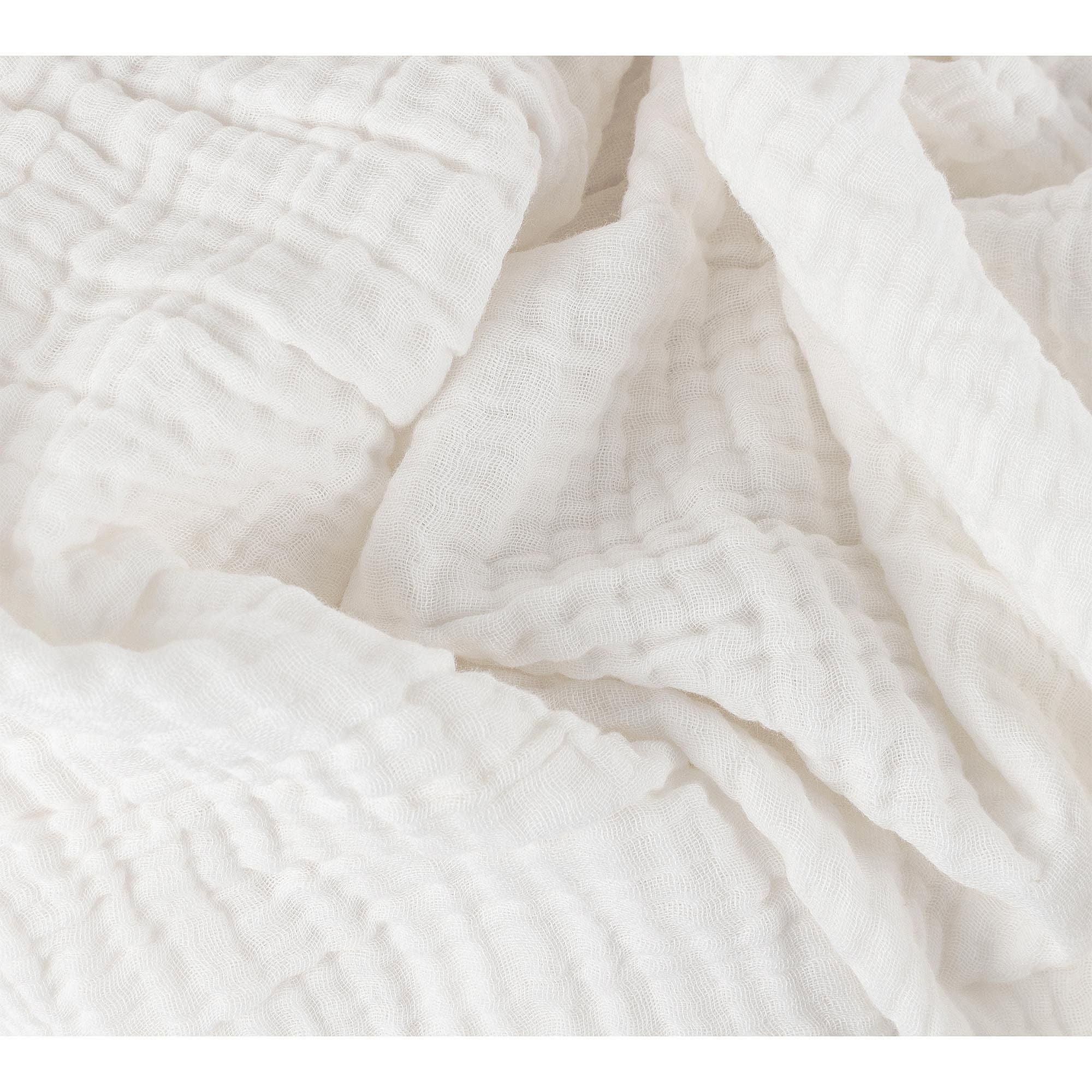 Apricity White Crinkle Throw (Petite) Matron Inn