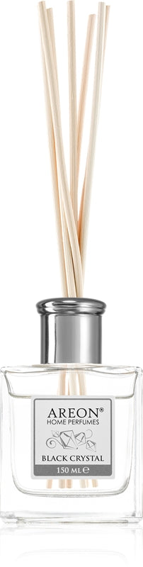 Areon Difusor de aroma de cristal negro para perfumes de hogar con recarga de 150 ml