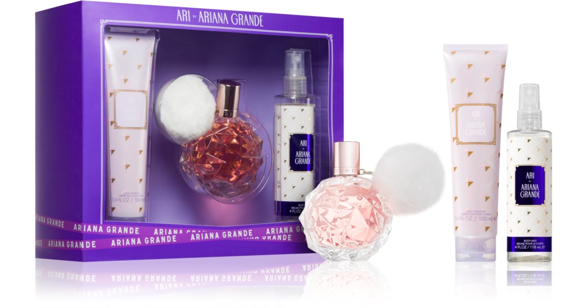 Ariana Grande Ari For Women 3 styk 100 ml Eau de Parfum Spray, 120 ml body spray, 100 ml bodylotion