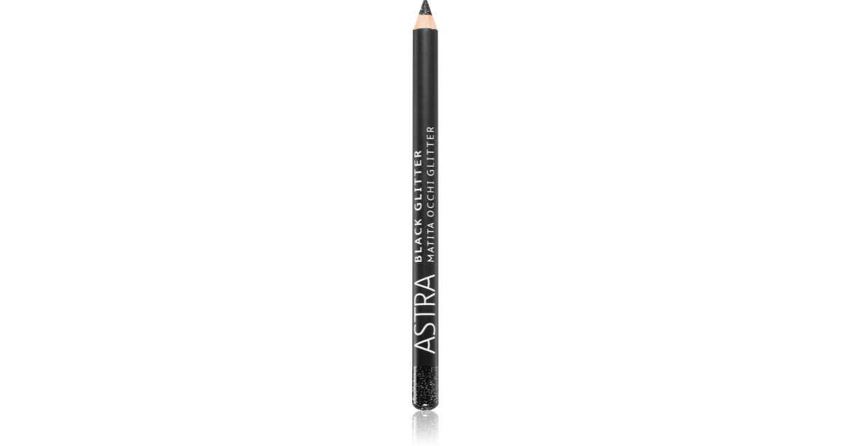 Eyeliner pailleté Astra Make-up Glitter en crayon noir profond 1,1 g