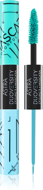 Astra Make-up Duoversity mascara og eyeliner 2 i 1 farge 02 Ethereal Beat 2x3,5 ml