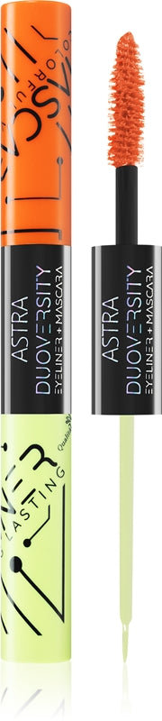Astra Make-up Duoversity mascara og eyeliner 2 i 1 farge 03 Acid Lounge 2x3,5 ml