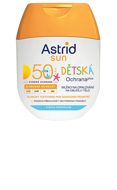 Astrid Loción bronceadora facial y corporal infantil FPS 50 Solar 60 ml