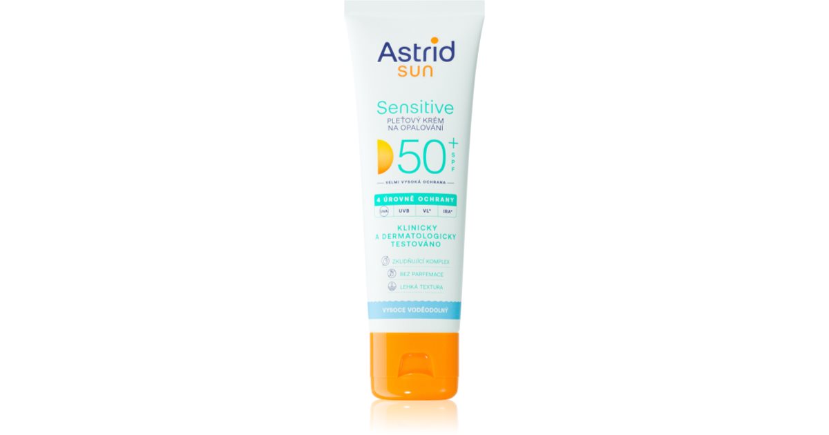Astrid Crème bronzante visage Sun Sensitive SPF 50+ waterproof 50 ml