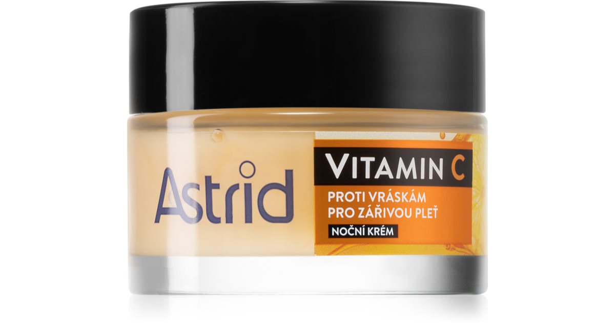 Astrid Cremă de noapte antirid pentru o piele strălucitoare cu vitamina C - 50 ml