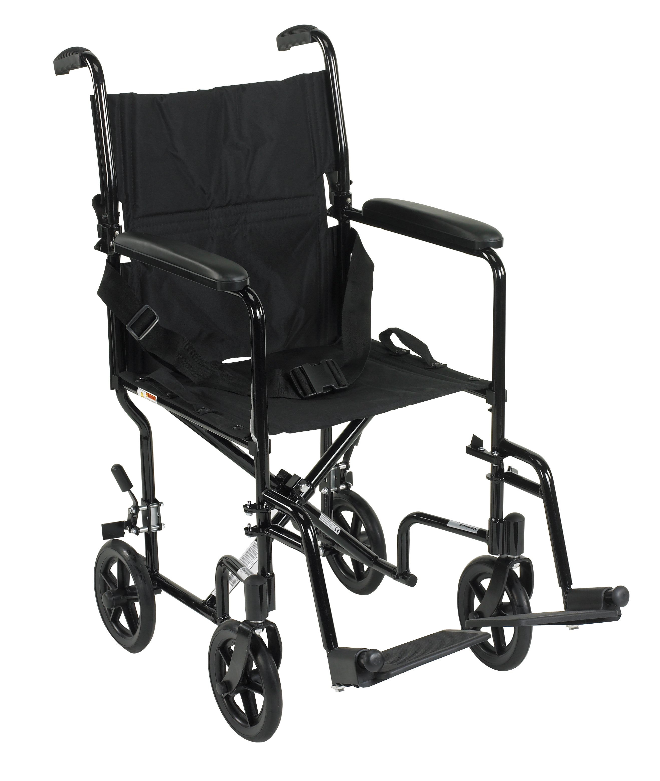 Lightweight Transport Wheelchair, 17", Black